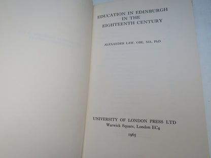 Education In Edinburgh In The Eighteenth Century By Alexander Law 1965 book image 4