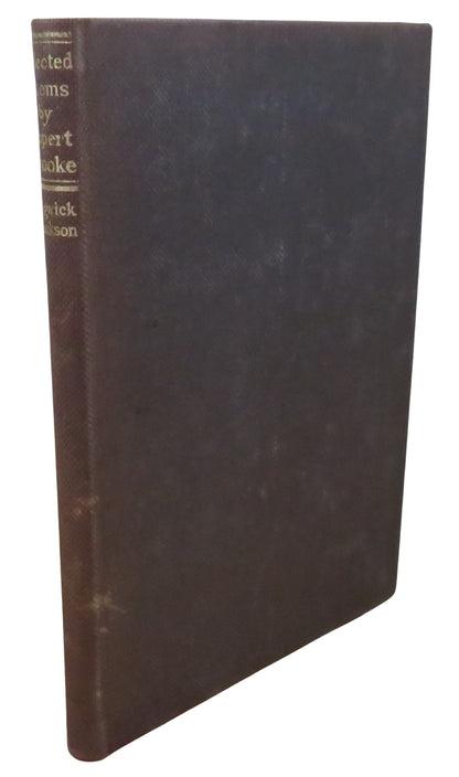 Selected Poems By Rupert Brooke 1917 book front cover