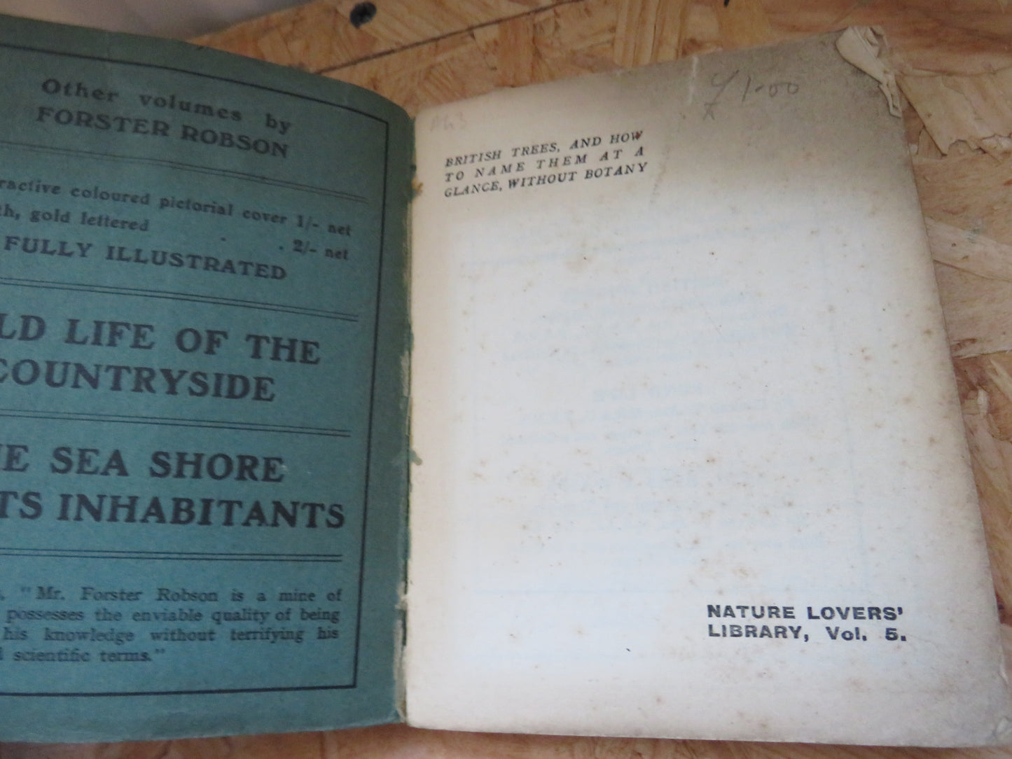 British Trees and How To Name Them At A Glance, Without Botany By Forster Robson