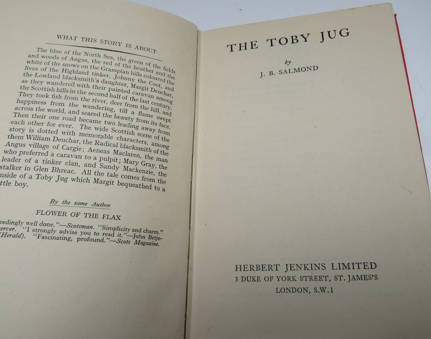 The Toby Jug by J. B. Salmond, Herbert Jenkins Limited