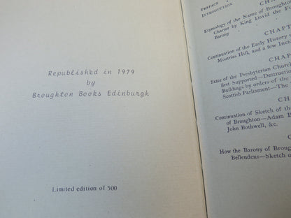 History of the Barony of Broughton (Now The New Town of Edinburgh, Etc) By John Mackay 1869 - 1979 R book image 5