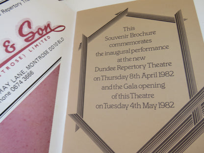 Souvenir Brochure From The Inaugural Performance At the New Dundee Repertory Theatre 1982 book image 3