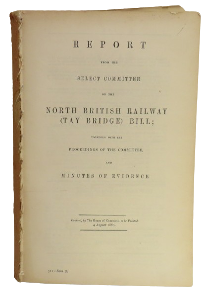 Report From The Select Committee On The North British Railway (Tay Bridge) Bill 1880 book front cover