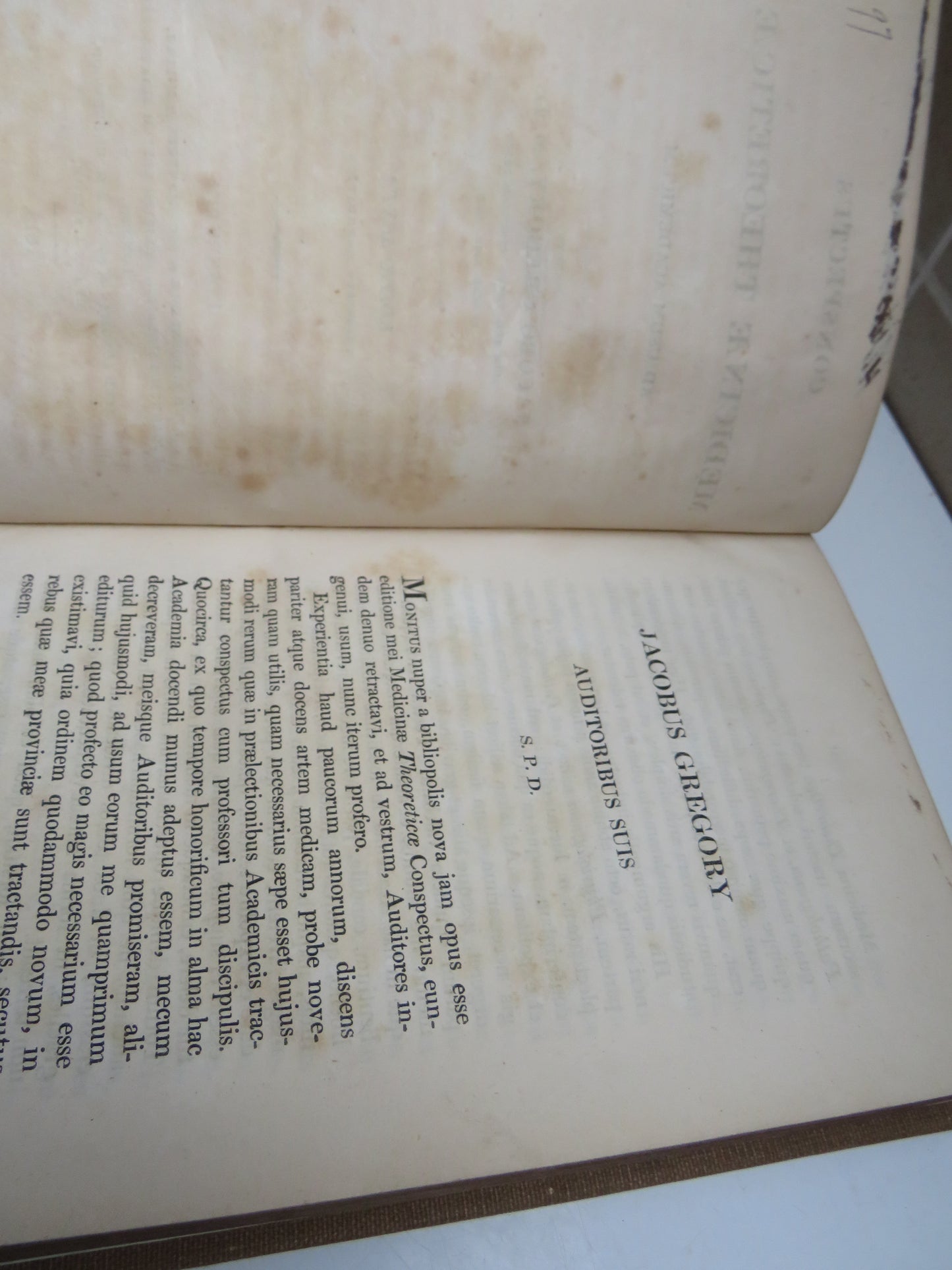 Conspectus Medicinae Theoreticae Ad Usum Academicum Auctore Jacobo Gregory 1818