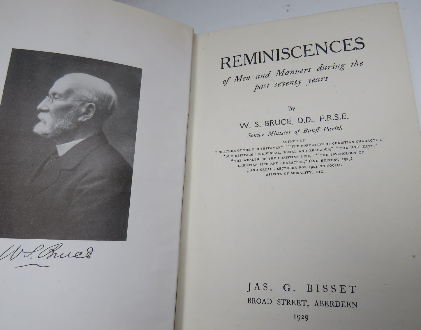 Reminiscences of Seventy Years by W. S. Bruce, 1929