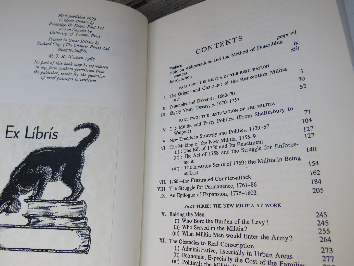 The English Militia In The Eighteenth Century The Story of a Political Issue 1660-1802 By J.R. Western 1965
