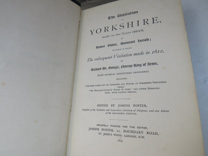 The Visitation of Yorkshire Made In The Years 1584/5, By Robert Glover, Somerset Herald 1875 book image 3