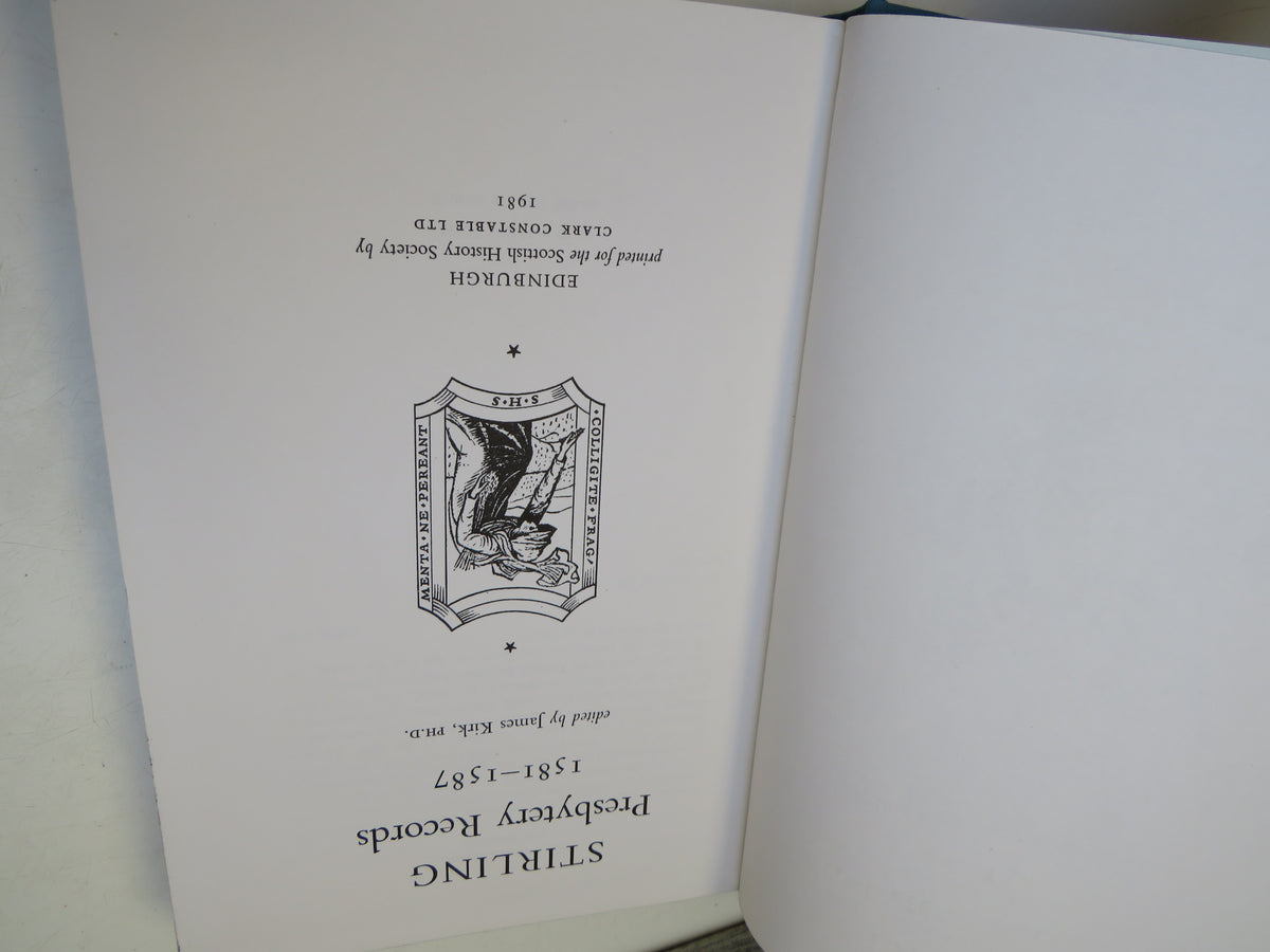 Stirling Presbytery Records 1581-1587 Edited By James Kirk 1981 book image 4