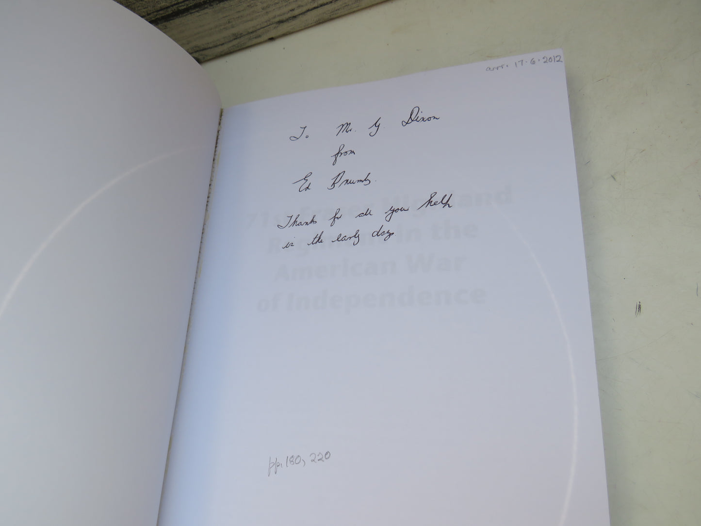 71st Fraser Highland Regiment In The American War of Independence 2012, book image 3