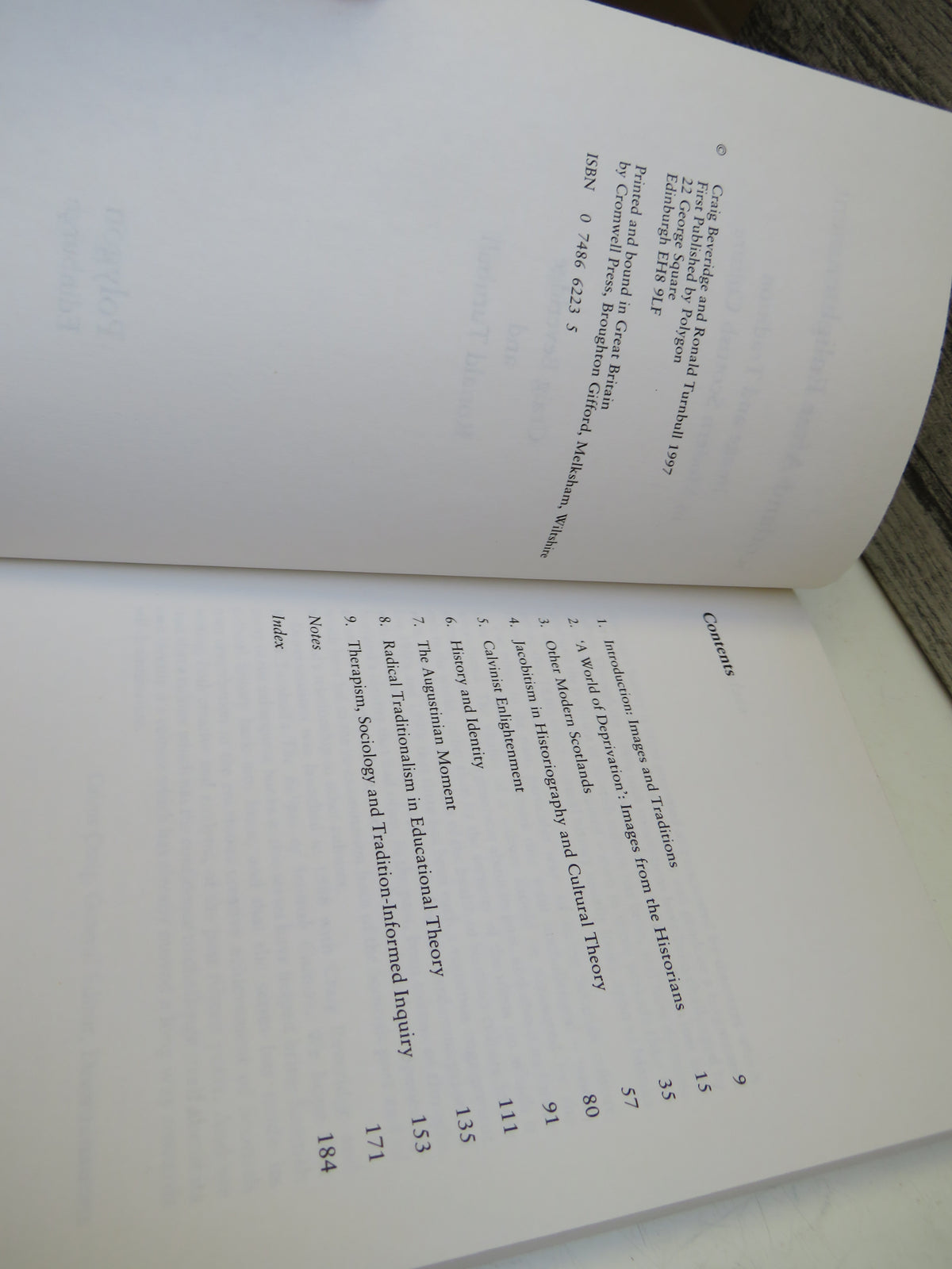 Scotland After Enlightenment Image and Tradition In Modern Scottish Culture By Craig Beveridge and Ronald Turnbull 1997