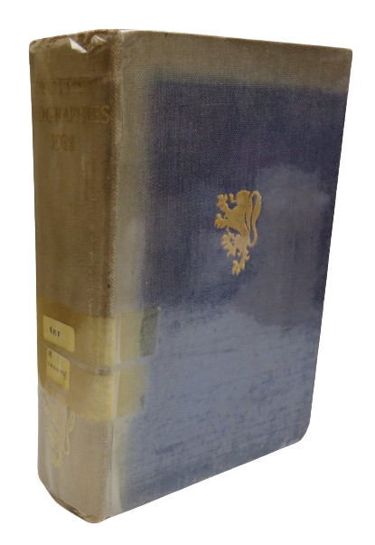 Scottish Biographies 1938 Published by E. J. Thurston, London book front cover