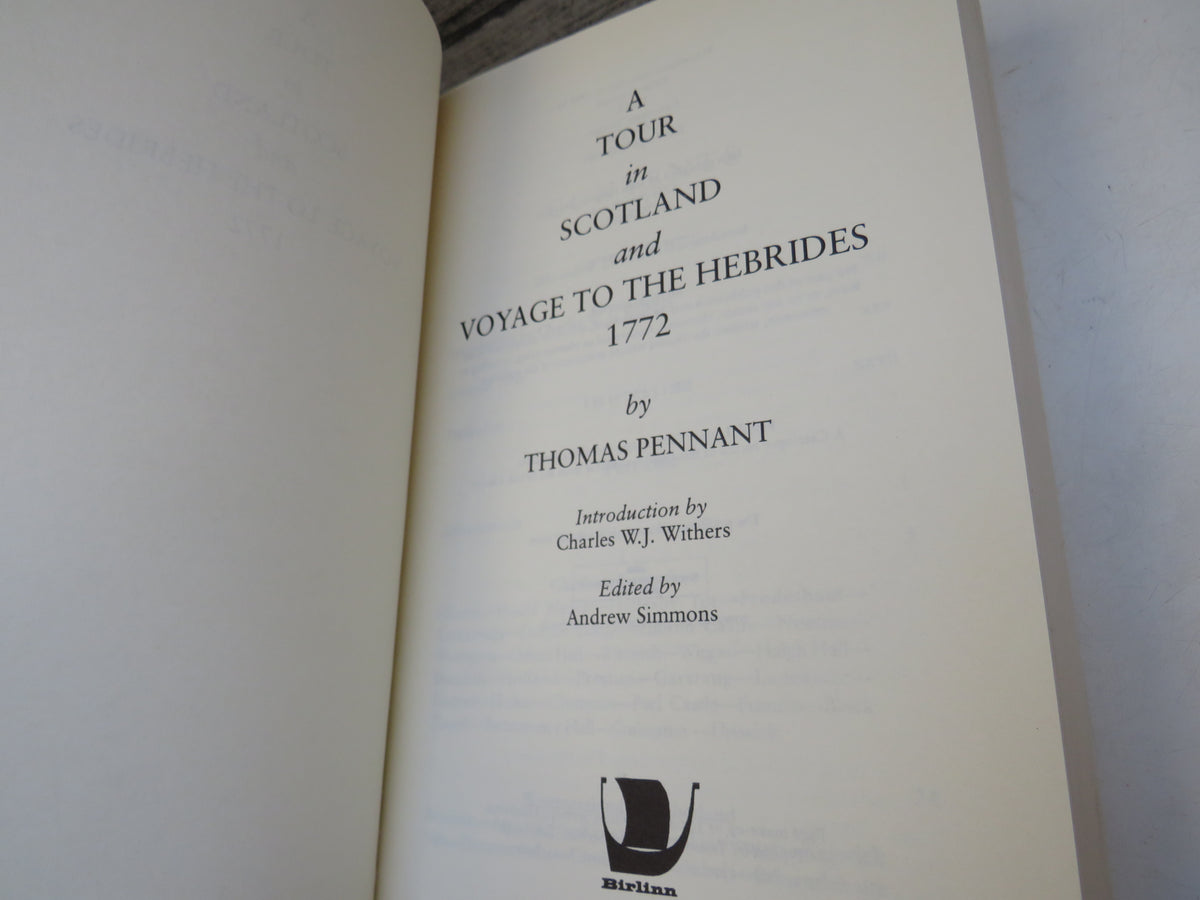 A Tour In Scotland and Voyage To The Hebrides 1772 By Thomas Pennant 1998