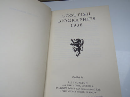 Scottish Biographies 1938 Published by E. J. Thurston, London book image 6