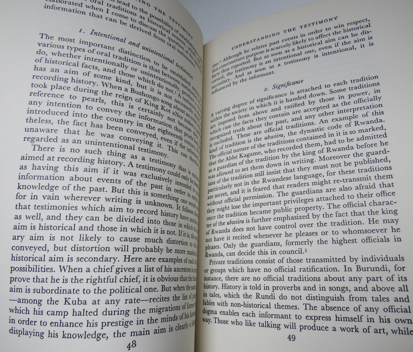 Oral Tradition, A Study in Historical Methodology by Jan Vansina, Translated from the French by H. M. Wright, 1969