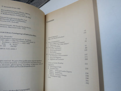 Independence and Nationhood Scotland 1306-1469 By Alexander Grant 1984