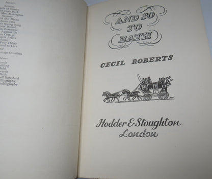 And So To Bath by Cecil Roberts, 1940 book image 3