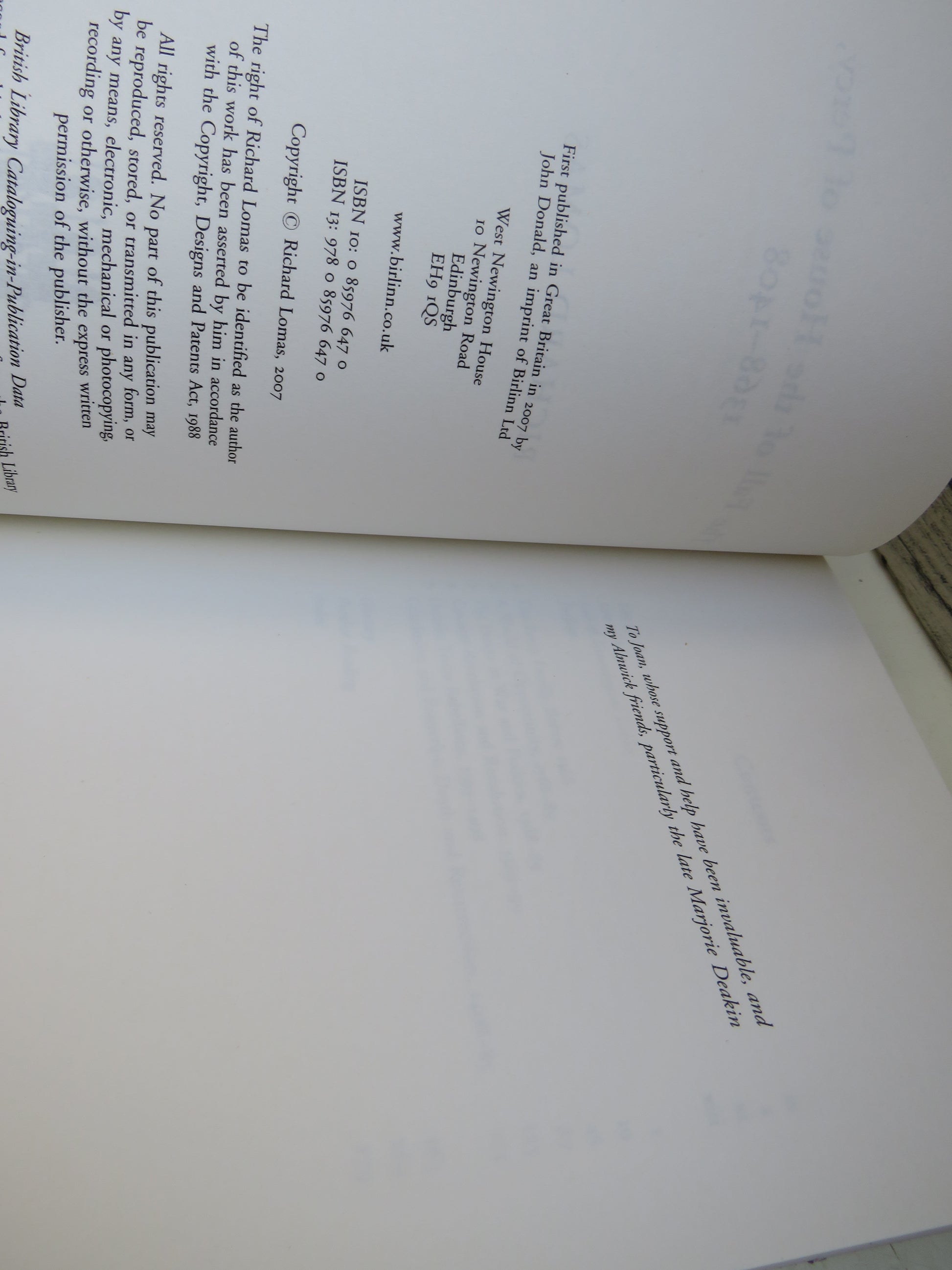 The Fall of the House of Percy 1368-1408 By Richard Lomas 2007, book image 5