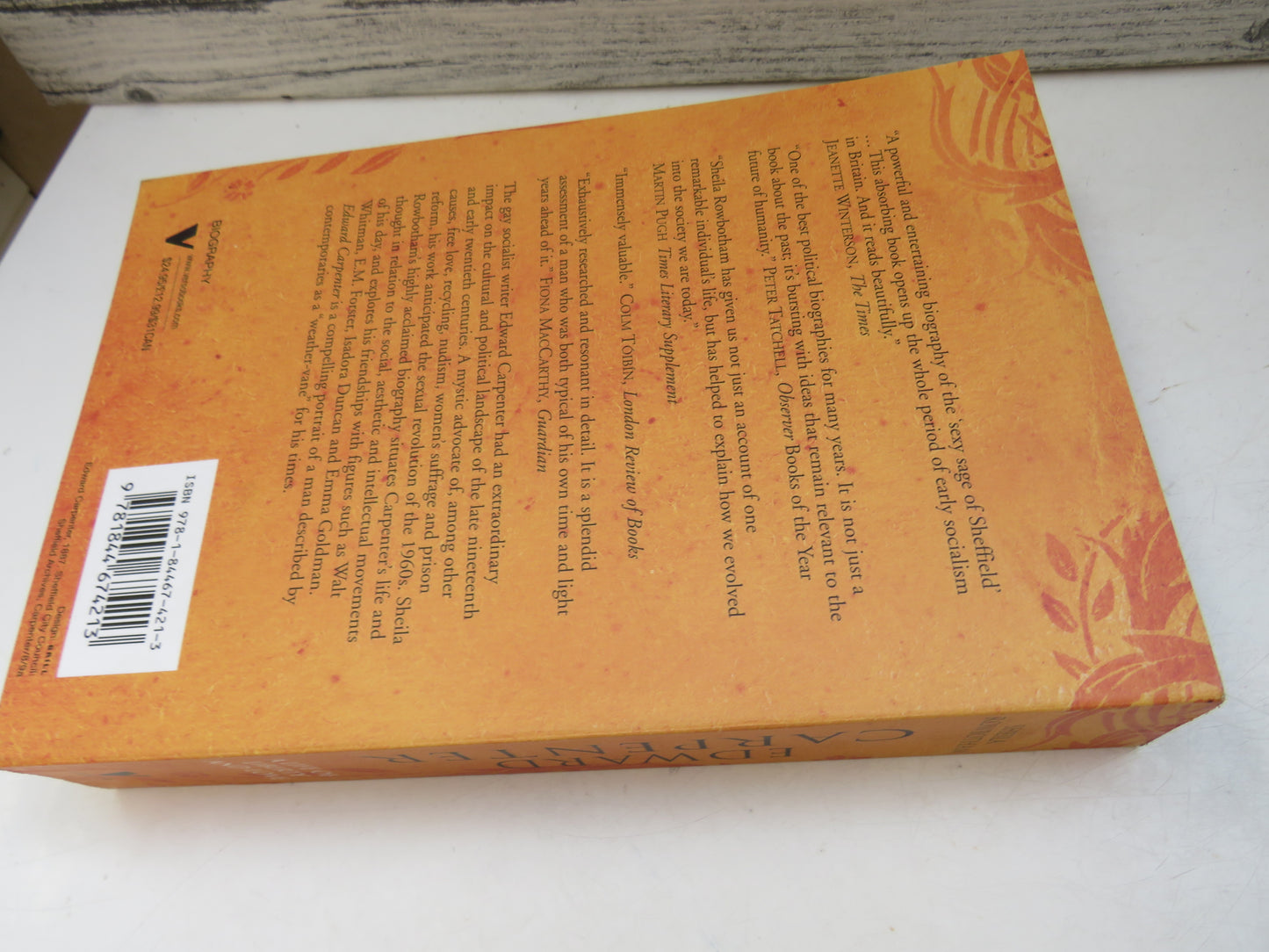 Edward Carpenter: A Life of Liberty and Love BY Sheila Rowbotham 2009, book image 2