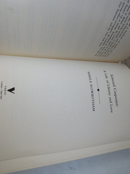 Edward Carpenter: A Life of Liberty and Love BY Sheila Rowbotham 2009 book image 3