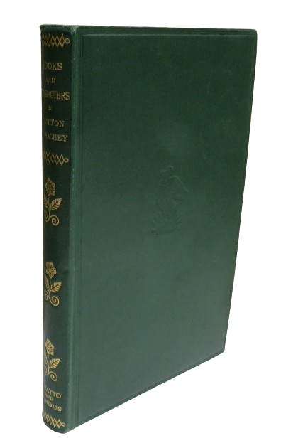 Books & Characters French & English By Lytton Strachey 1928 book front cover