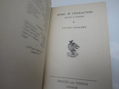 Books & Characters French & English By Lytton Strachey 1928 book image 3