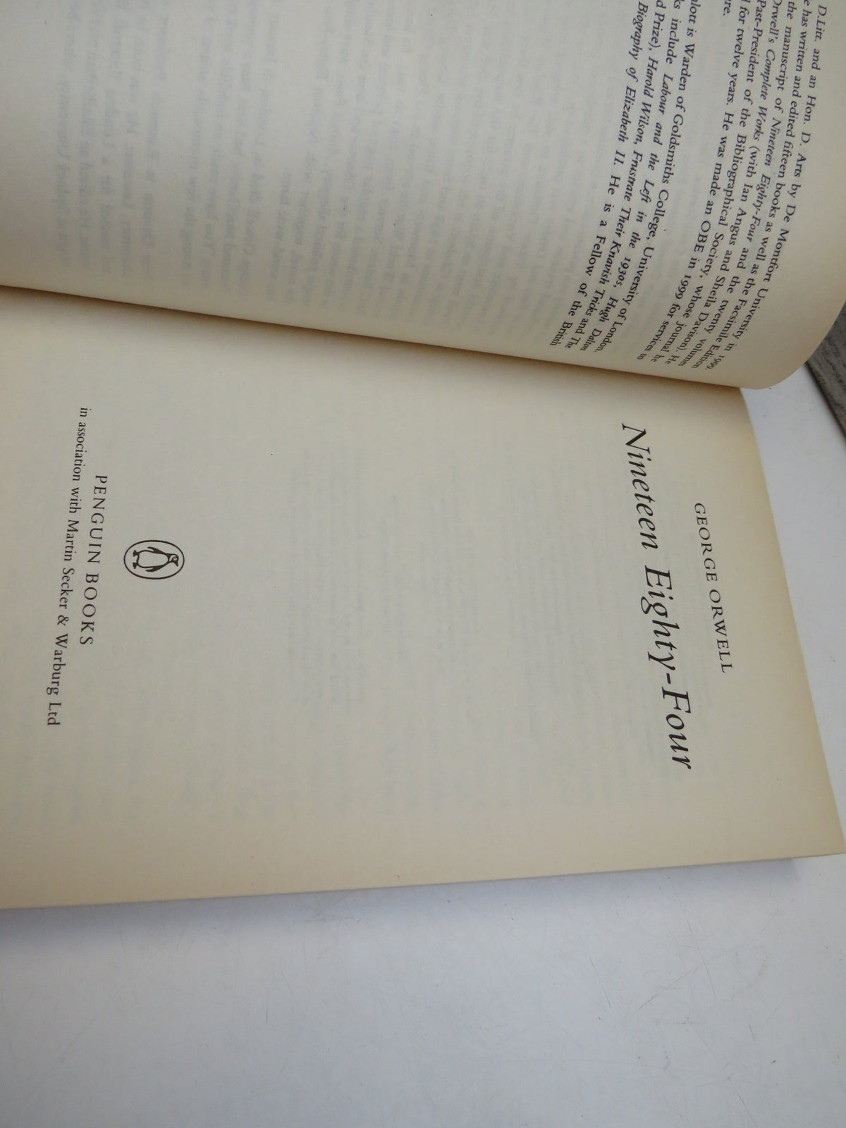 Nineteen Eighty-Four By George Orwell 2000 Penguin Books