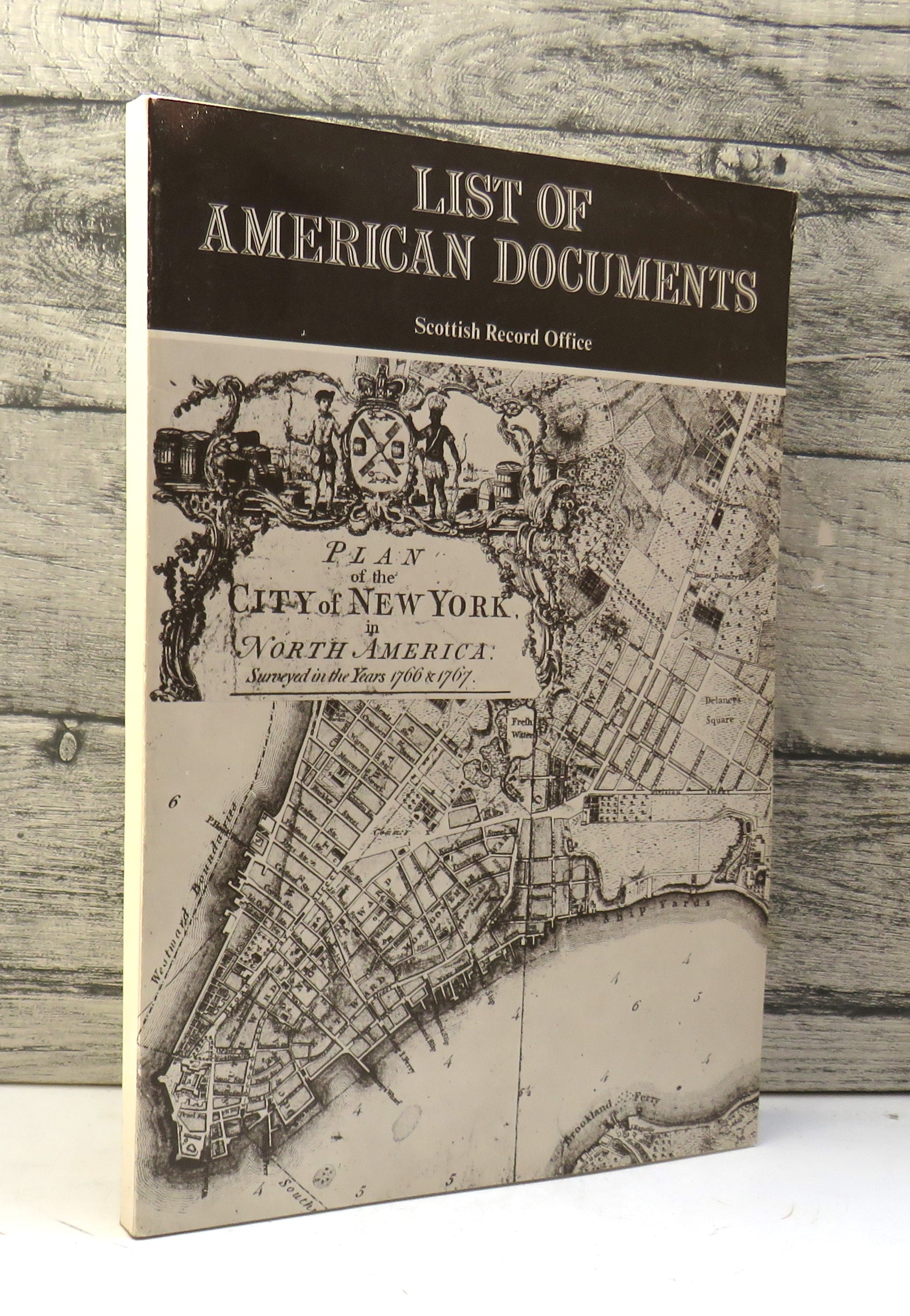 List of American Documents Scottish Record Office 1976, front cover