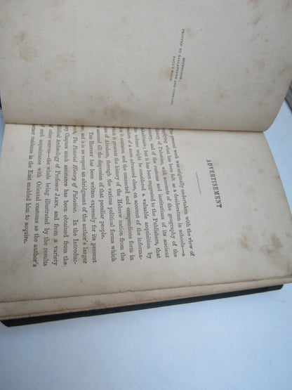 The History of Palestine From The Patriarchal Age To The Present Time By John Kitto 1851