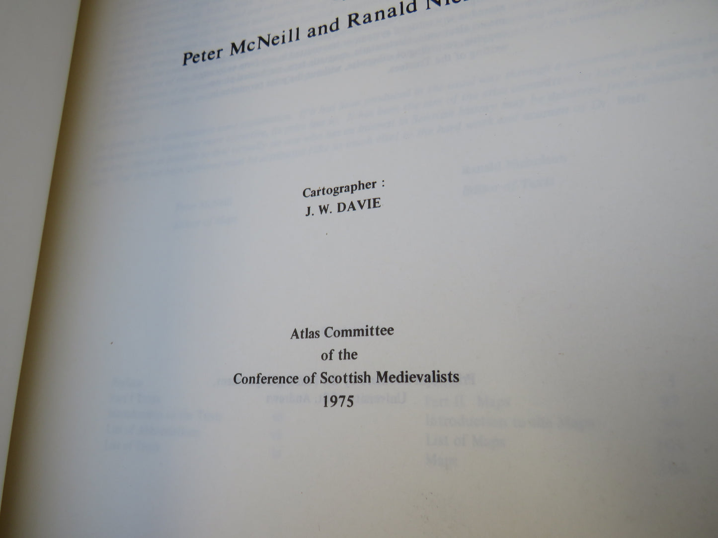 An Historical Atlas of Scotland C.400 - C.1600 Edited By Peter McNeill and Ranald Nicholson 1975, book image 5