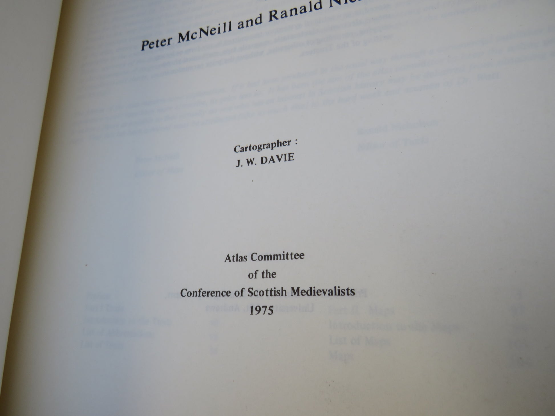 An Historical Atlas of Scotland C.400 - C.1600 Edited By Peter McNeill and Ranald Nicholson 1975, book image 5