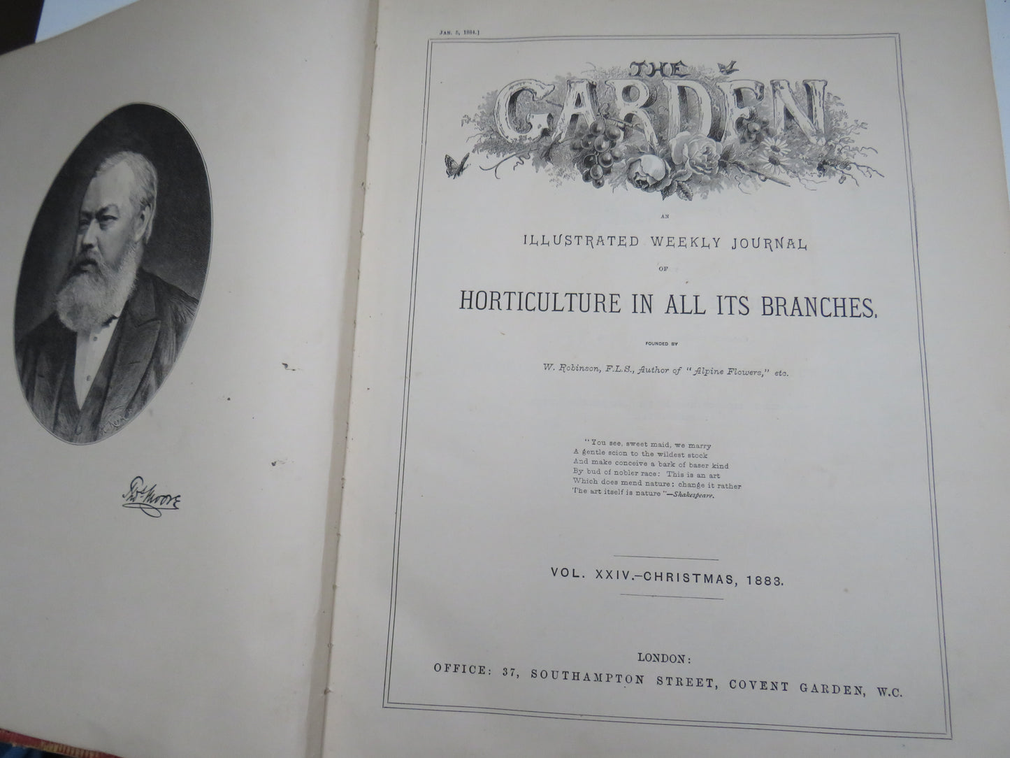 The Garden An Illustrated weekly Journal of Horticulture In All Its Branches Vol XXIV Christmas 1883
