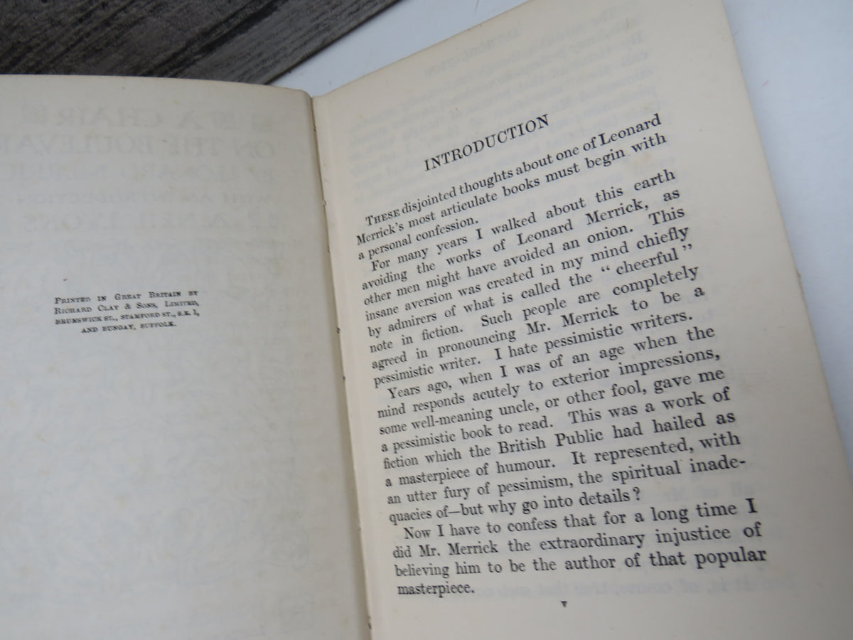 A Chair On The Boulevard By Leonard Merrick book image 4
