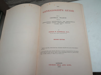 The Genealogists Guide Being A General Search Through Genealogical, Topographical, and Biographical  book image 6