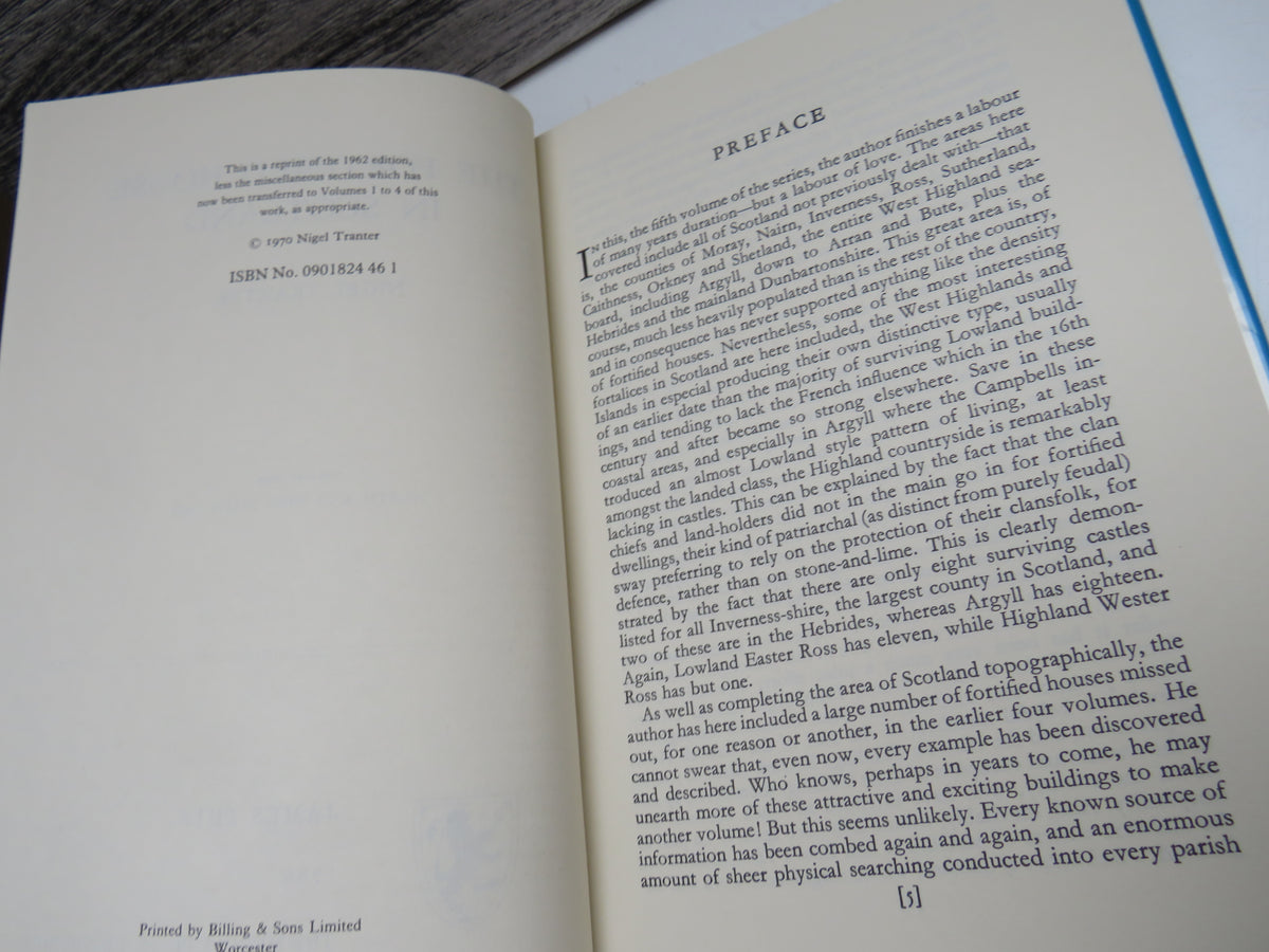 The Fortified House In Scotland By Nigel Tranter Volume Five North West Scotland 1986