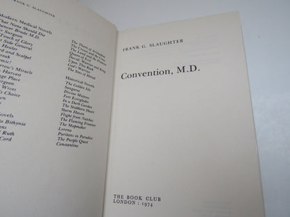 Convention, M.D. By Frank G. Slaughter 1974 book image 3