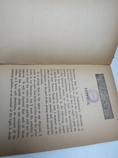 Famous Books Sketches In The Highways and Byeways of English Literature By W. Davenport Adams