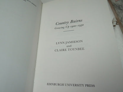 Country Bairns Growing Up 1900-1930 By Lynn Jamieson and Claire Toynbee 1992 book image 3
