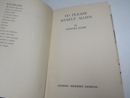 To Please Myself Again By Leonora Starr 1952