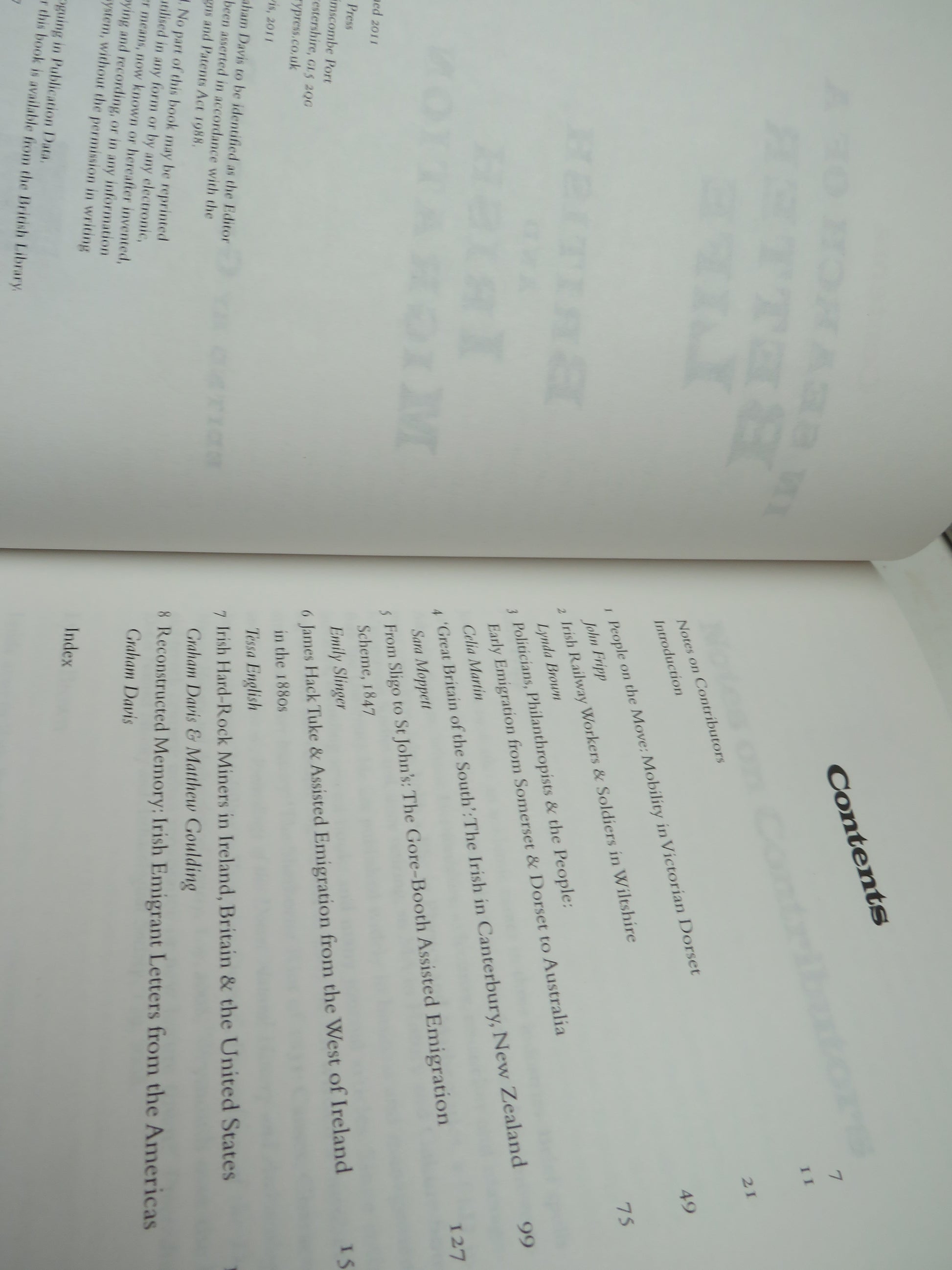 In Search of a Better Life British and Irish Migration Edited By Graham Davis 2011, book image 5