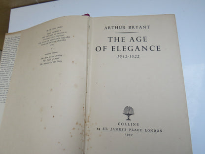 The Age of Elegance 1812-1822 By Arthur Bryant 1950 book image 4