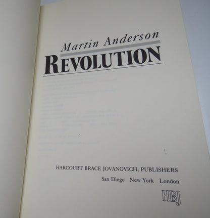 Revolution By Martin Anderson 1988 From A Whitehouse Insider and One of The Architects if the Conser book image 4