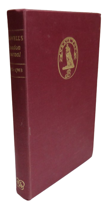 Boswell's London Journal 1762-1763 As First Published in 1950 From The Original MSS book front cover