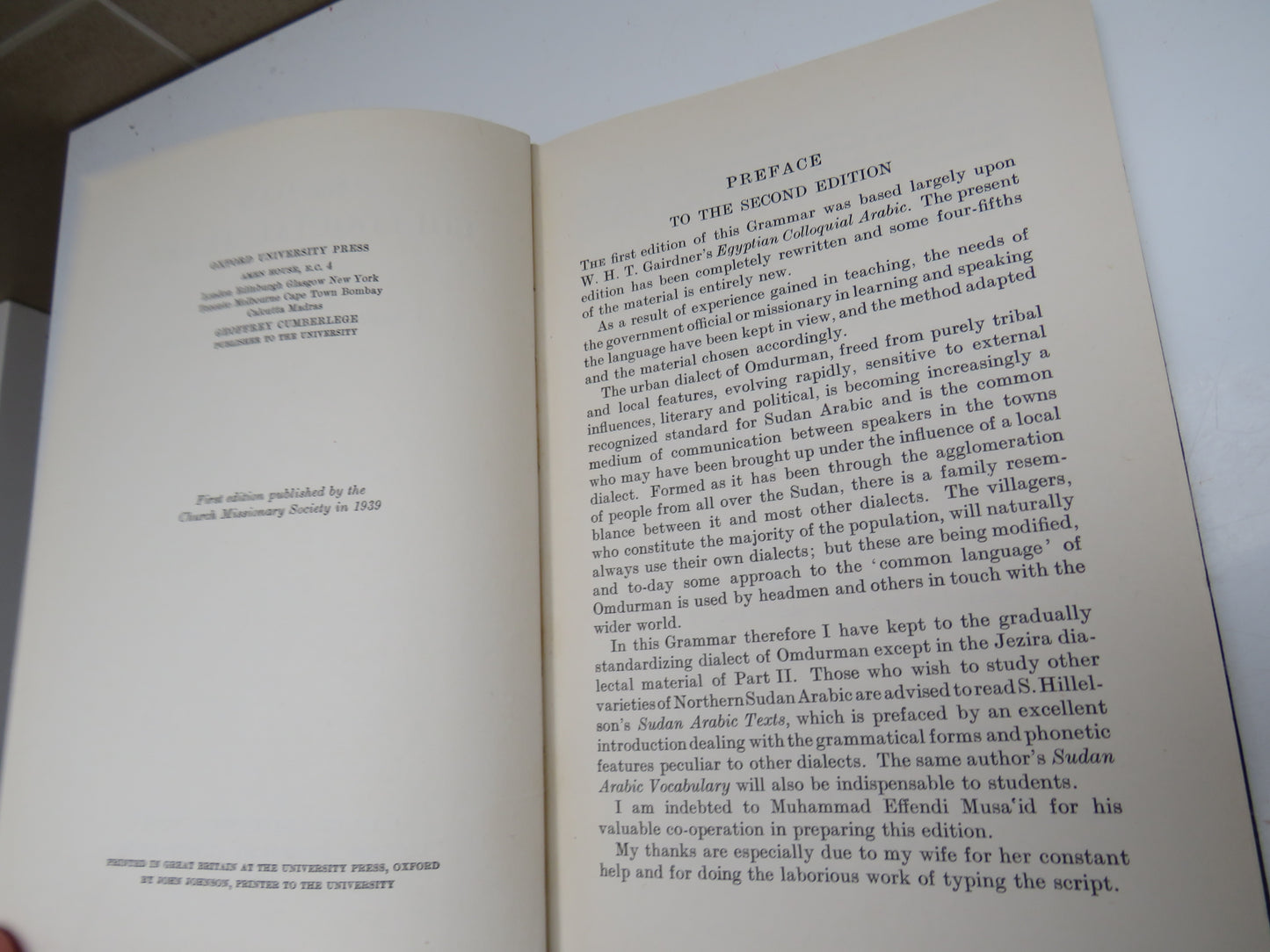 Sudan Colloquial Arabic By J. Spencer Trimingham 1946