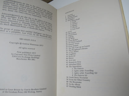 From The Other Country By Andrew Waterman 1977 book image 4