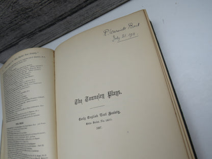 The Towneley Plays Re-Edited From The Unique MS. By George England 1897 (Reprinted 1907)