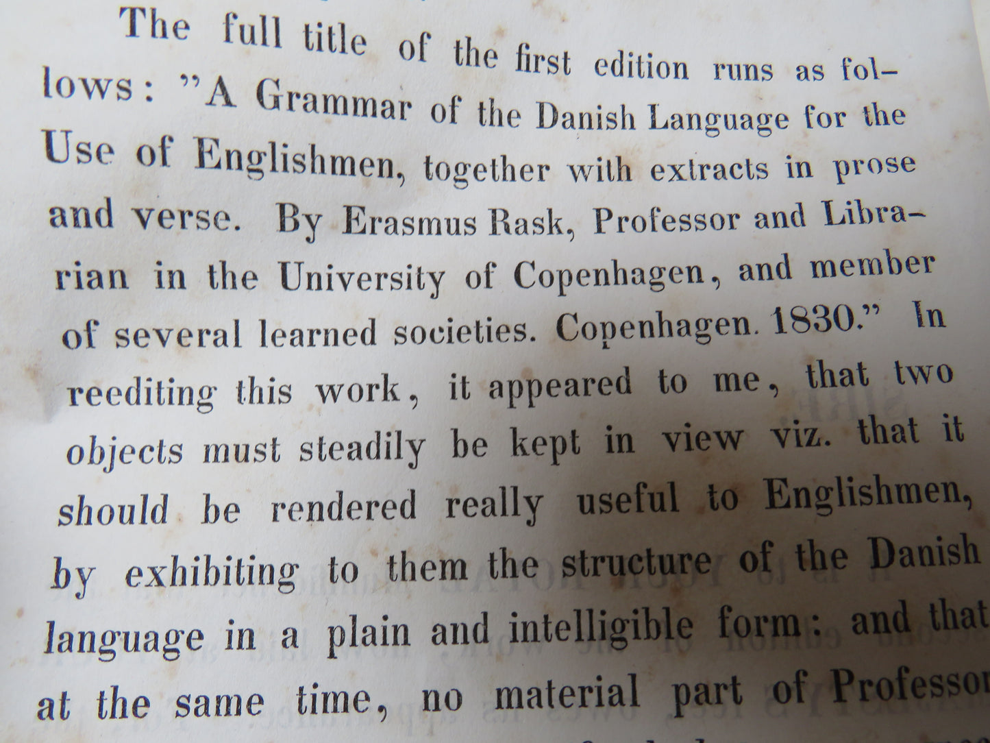 A Grammar of the Danish Language For The Use of Englishmen By Erasmus Rask 1830