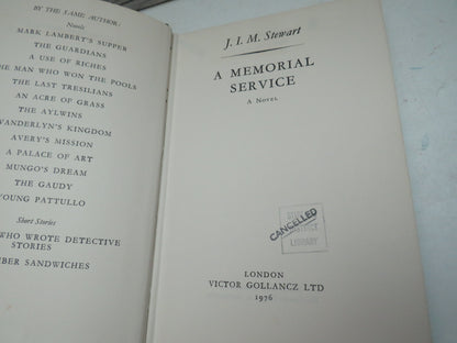 A Memorial Service A Novel By J.I.M. Stewart 1976 book image 5