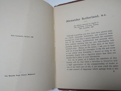 Alexander Sutherland His Life and Work By Henry Gyles Turner 1908 book image 5