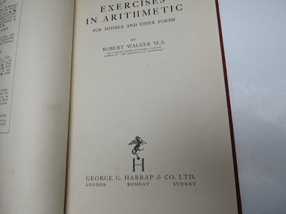 Exercises In Arithmetic For Middle and Upper Forms by Robert Walker 1935 book image 4