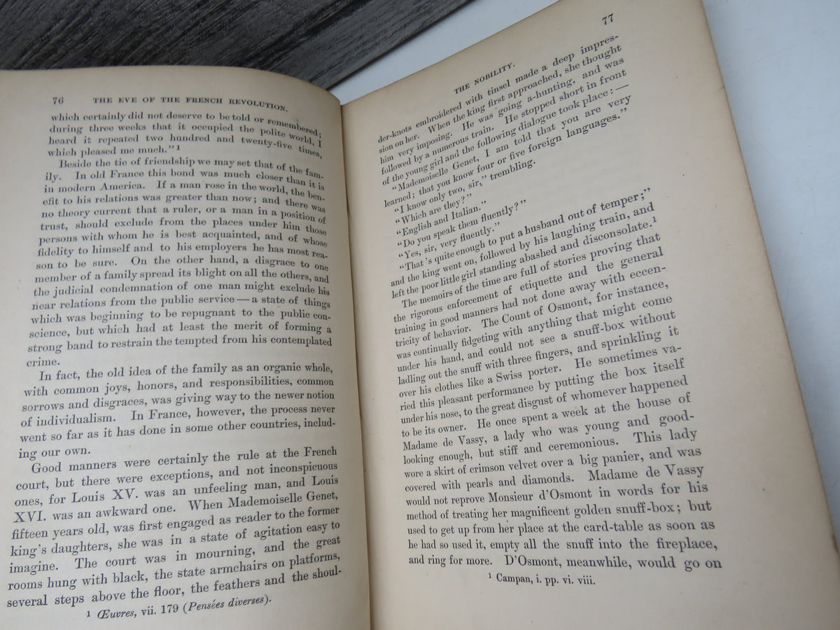 The Eve of the French Revolution By Edward J. Lowell 1893